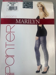 Леггинсы MARILYN  panter long ( grey blue)