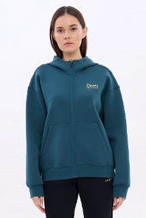 T3402-14 Толстовка женская, сине-зелёные, Strobbs