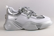 102-65116 бел/серебро Полуботинки кроссовые женские Lifexpert