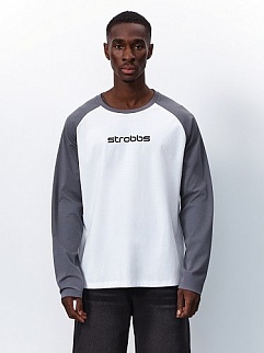 E2325-6  Лонгслив мужской, белый, Strobbs